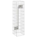 vidaXL Gabionen Wasserhahn Edelstahl Silber 25x25x100 cm Bild 2