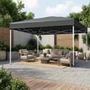 SONGMICS Pavillon 3x3m Garten Faltzelt Beige/Grau Bild 2