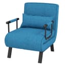 KOMFOTTEU Schlafsofa mit 6-Fach verstellbarer Rückenlehne blau Bild 2