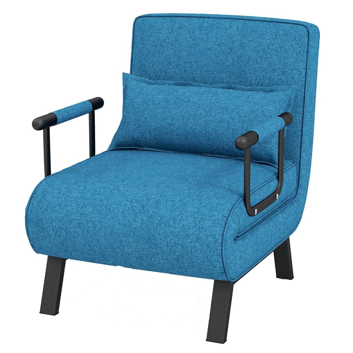 KOMFOTTEU Schlafsofa mit 6-Fach verstellbarer Rückenlehne blau - Bild 2