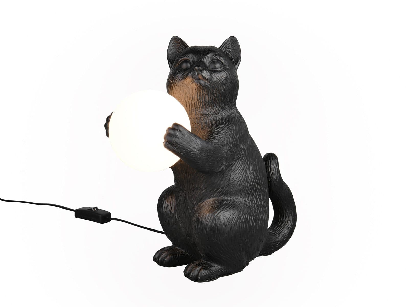 Reality Leuchten LED Nachttischlampe Katzenlampe Schwarz Dimmbar - Bild 2