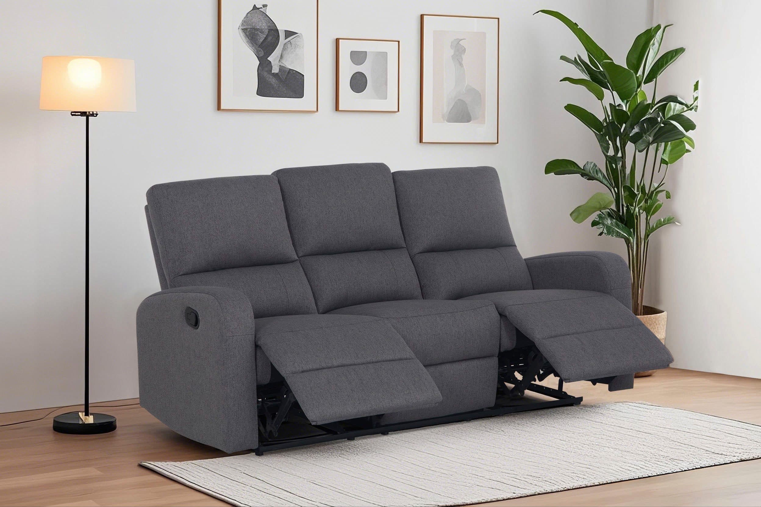 HOME AFFAIRE TOURNAY 3-Sitzer Sofa Dunkelgrau mit Relaxfunktion - Bild 2