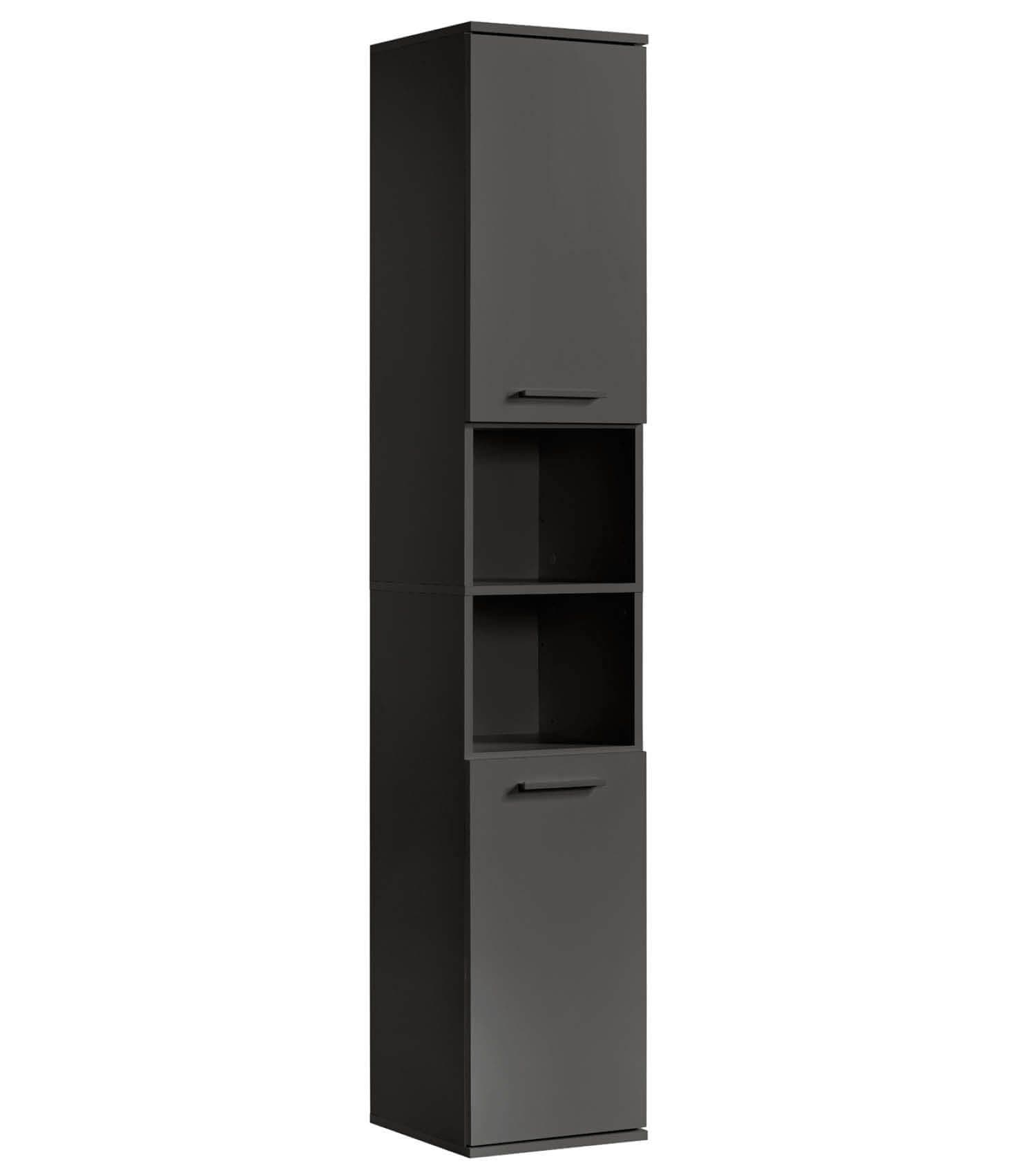 mokebo Hochschrank Der Kapitän Anthrazit Schwarz Badschrank - Bild 2