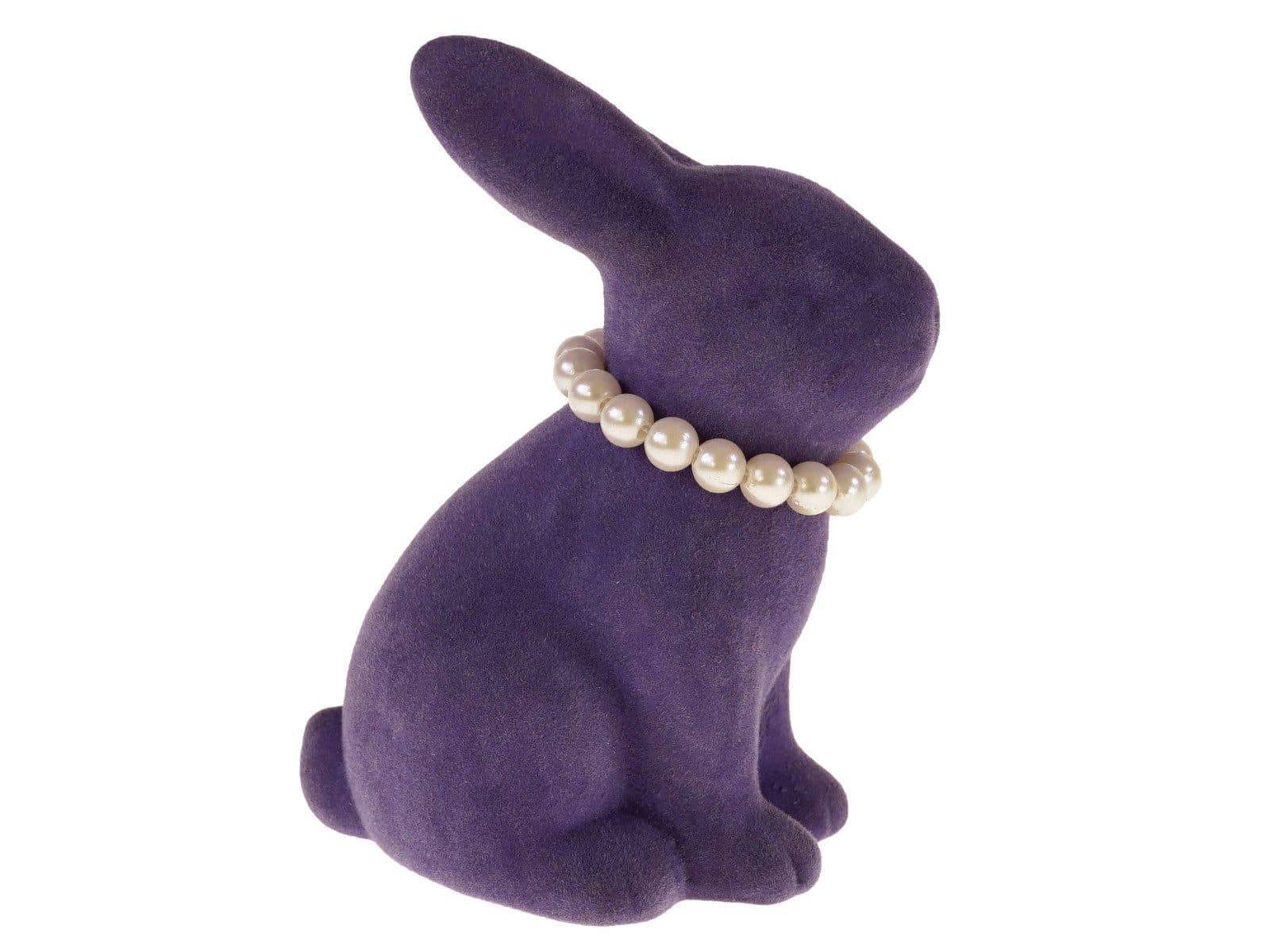 Werner Voß Dekofigur Hase mit Perlenkette Violett