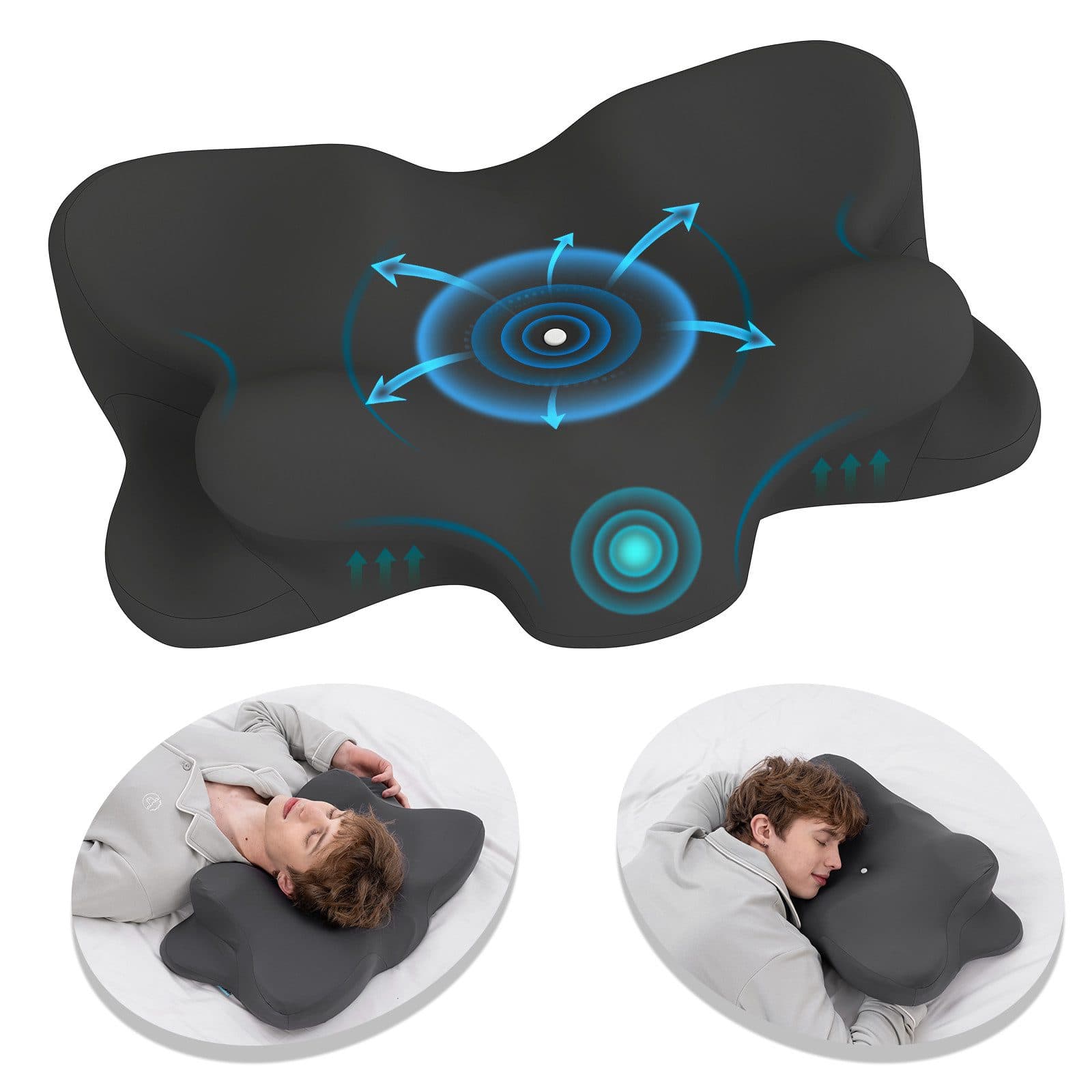 CHICASA Nackenkissen Memory Foam Grau 5-Zonen HWS-Stützend - Bild 2