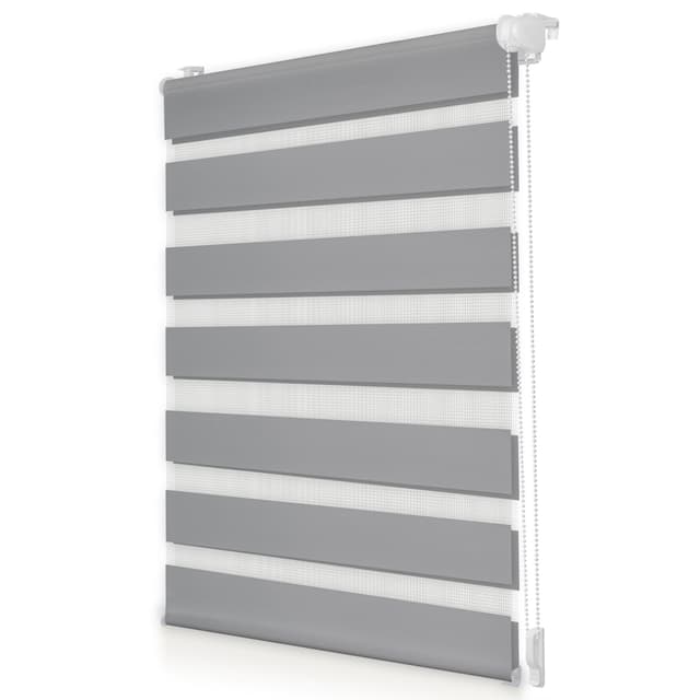Roomy Doppelrollo Duo-Rollo: Klemmbar & Anschraubbar, Blickdicht, Sonnenschutz