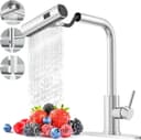 ibettertec Waschtischarmatur 304 Edelstahl Ausziehbar Silber Bild 2