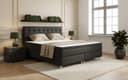 M-Punkt24 Boxspringbett MONZA 180x200 cm Grau Anthrazit mit Topper Bild 2