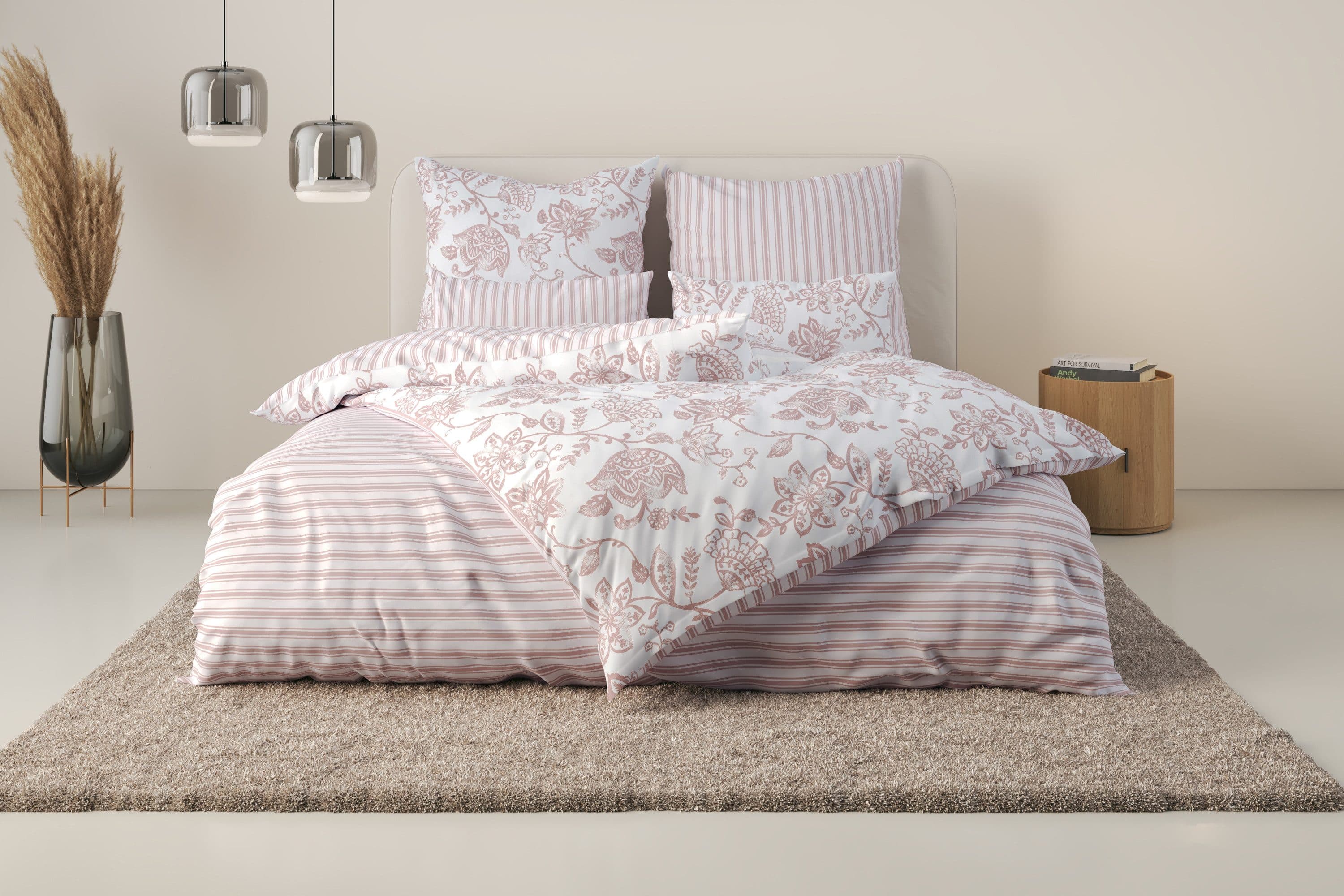 OTTO HOME Nordby Wendebettwäsche Rosé Baumwolle 135x200 cm - Bild 2