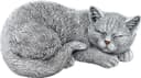 Stone and Style Gartenfigur Frostfeste Steinfigur Katze Betty schlafend Grau Bild 2