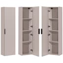 Lomadox Hochschrank ADELAIDE-56-CASHMERE Badschrank kaschmir mit Rillenfront Bild 2