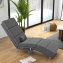 HOMCOM Massagesessel Relaxliege Elektrisch Dunkelgrau mit 5 Modi Bild 2
