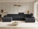 Lukas Möbel Wohnlandschaft Falco XXL-Sofa U-Form mit Schlaffunktion & Bettkasten Bild 2