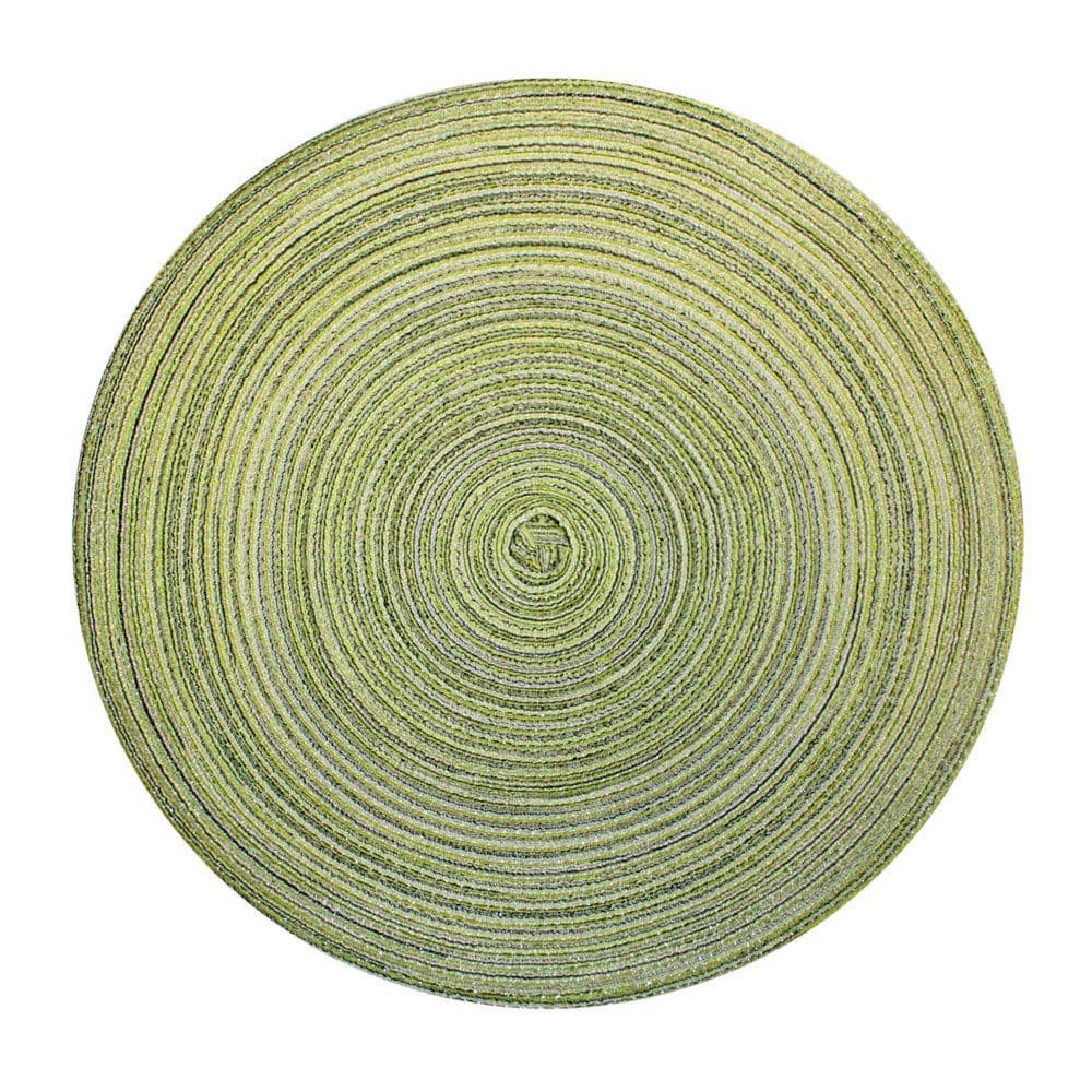 Haus und Deko Platzset rund 40 cm Grünlimette Polyester