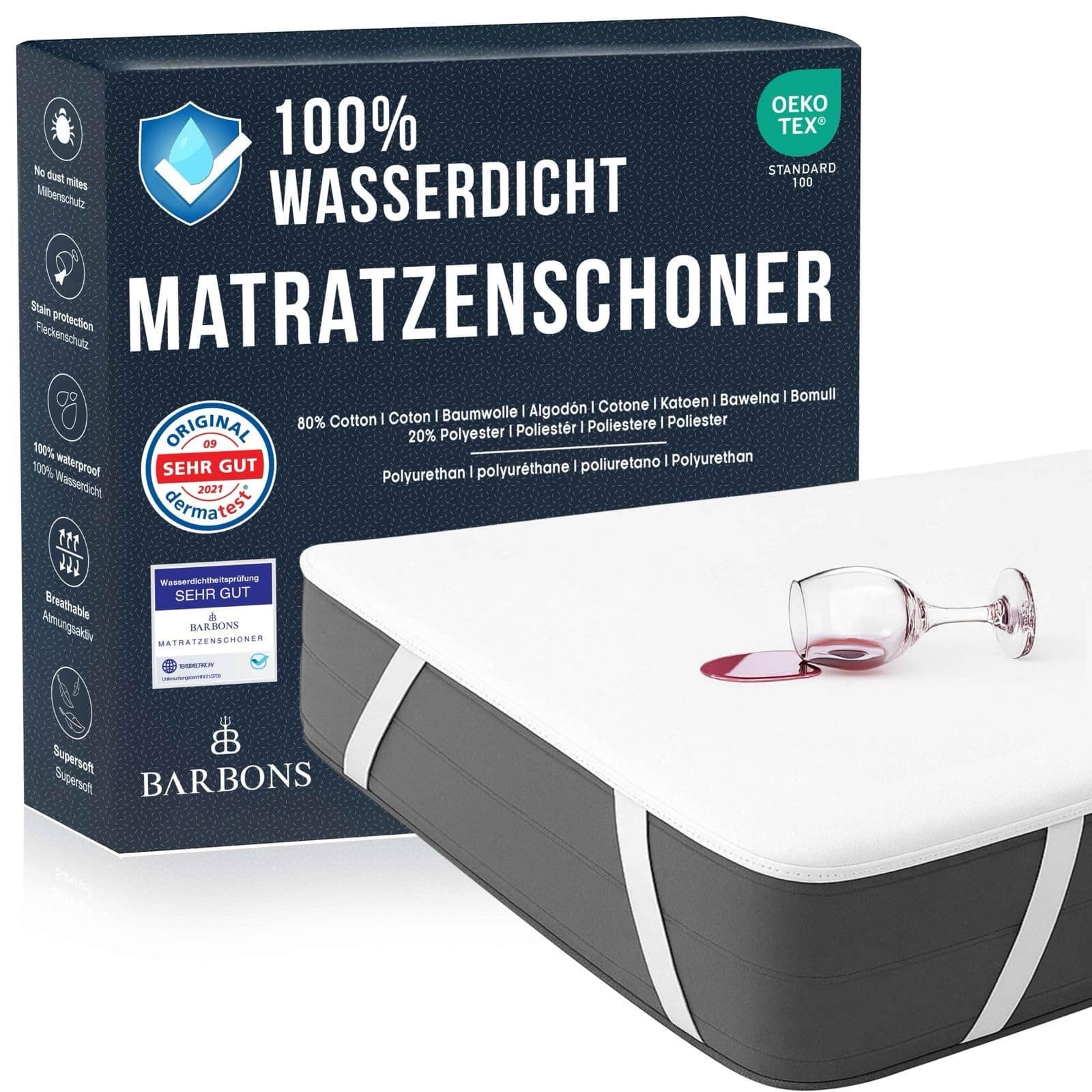 Matratzenschoner Baumwolle BARBONS - Bild 2