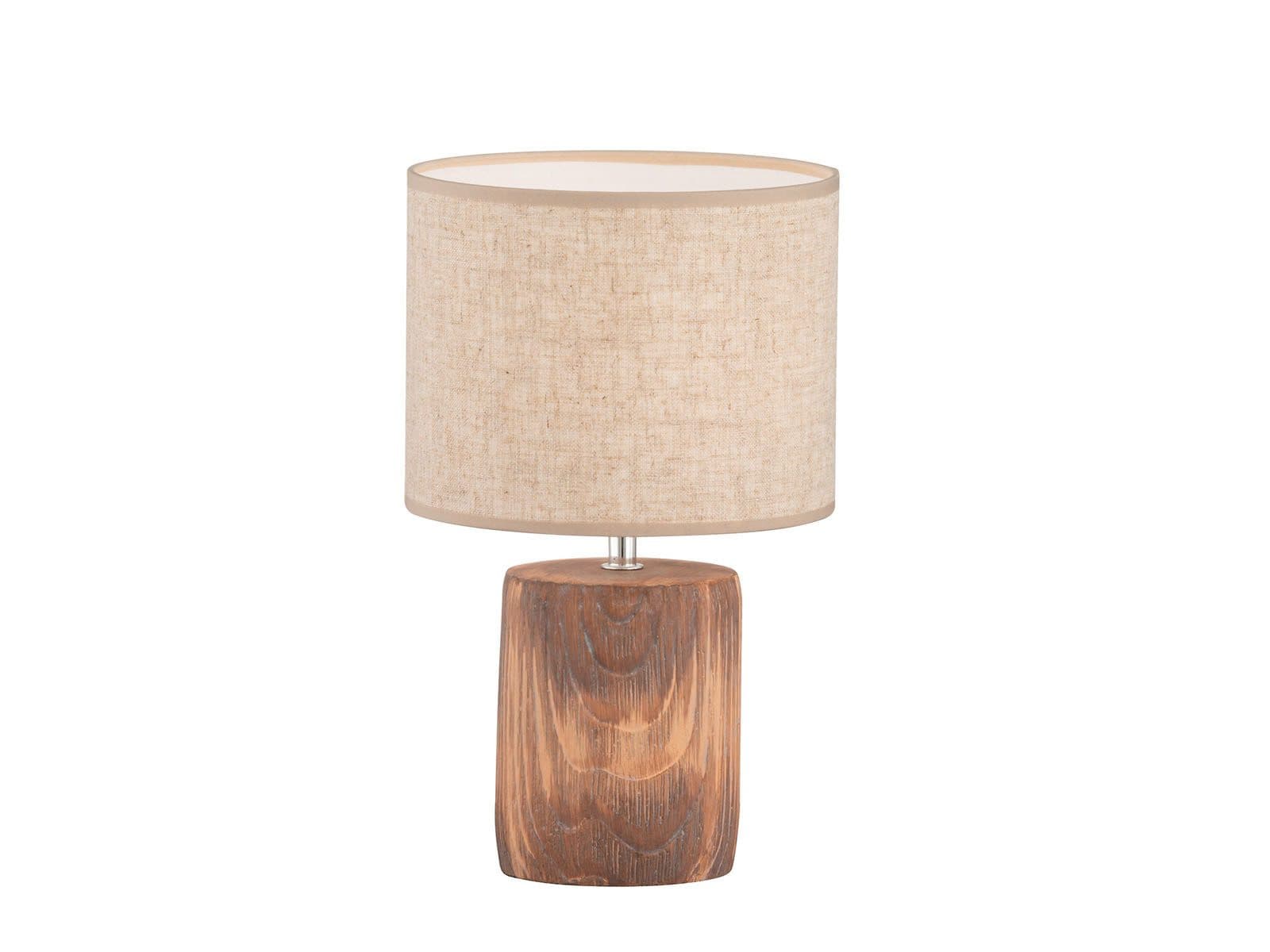 FISCHER & HONSEL LED Nachttischlampe Beige Beton Holzoptik Dimmbar - Bild 2