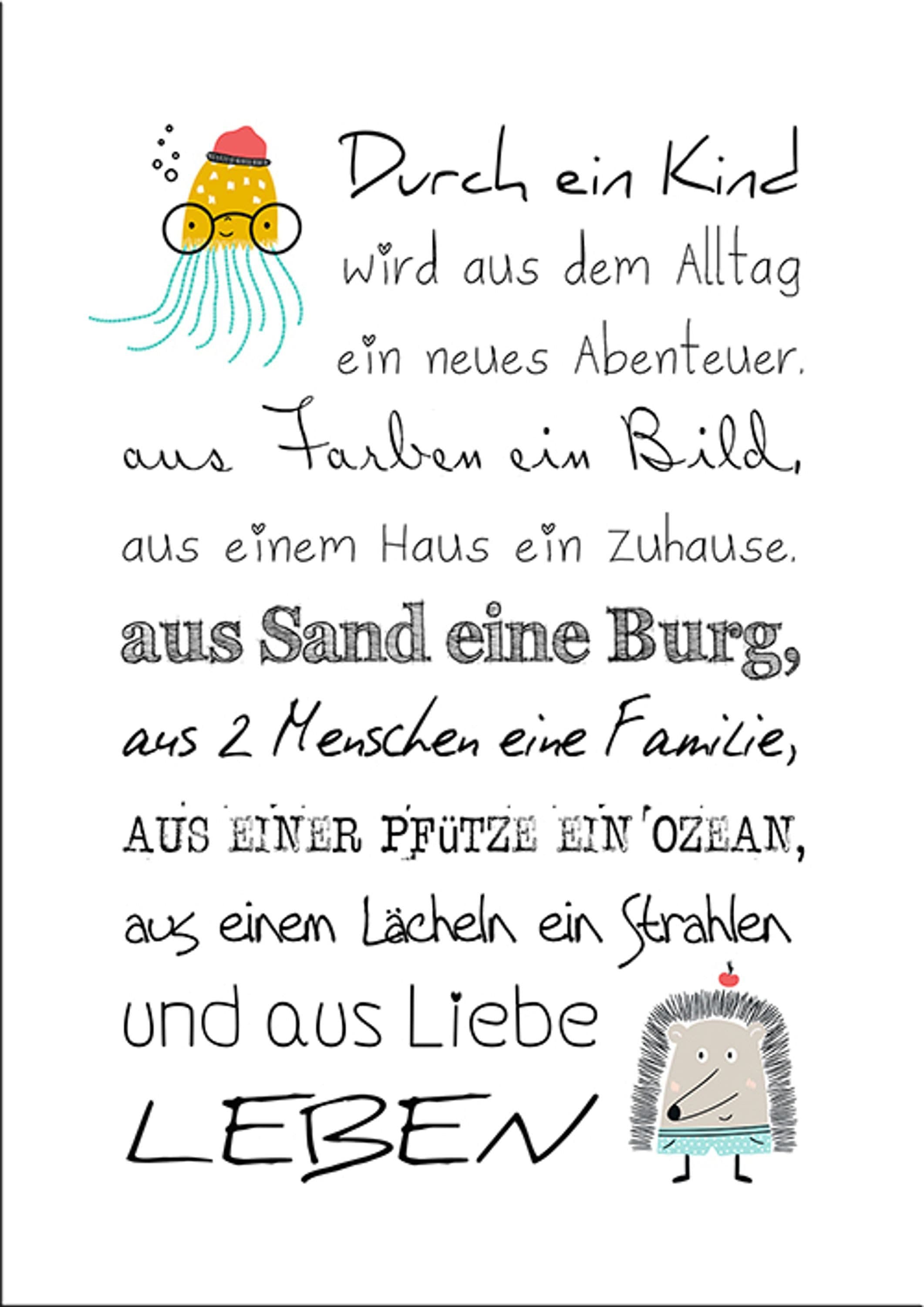 artissimo Spruchbild Familie Liebeserklärung Kind Baby - Bild 2