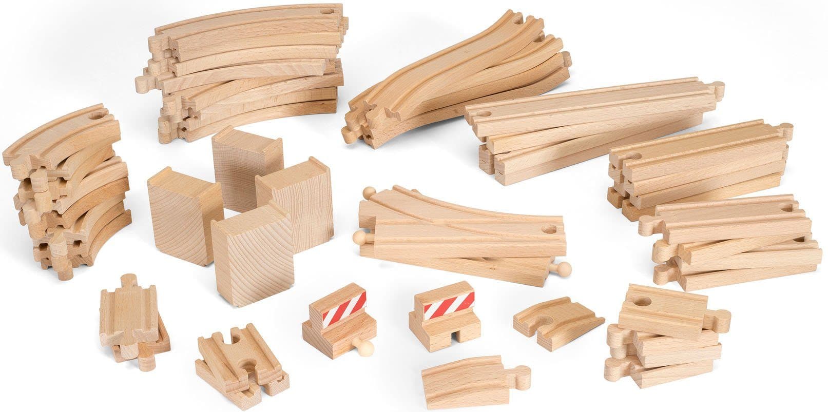 BRIO® Gleise-Set Holzschienenset WORLD Großes Schienensortiment 50 Teile - Bild 2