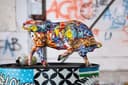 CASABLANCA BY GILDE Stier Street Art Dekofigur Bunt Kunstharz Bild 2