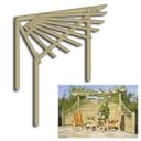 Gartenpirat Eckpergola 240x240x220 cm Holz Bild 2