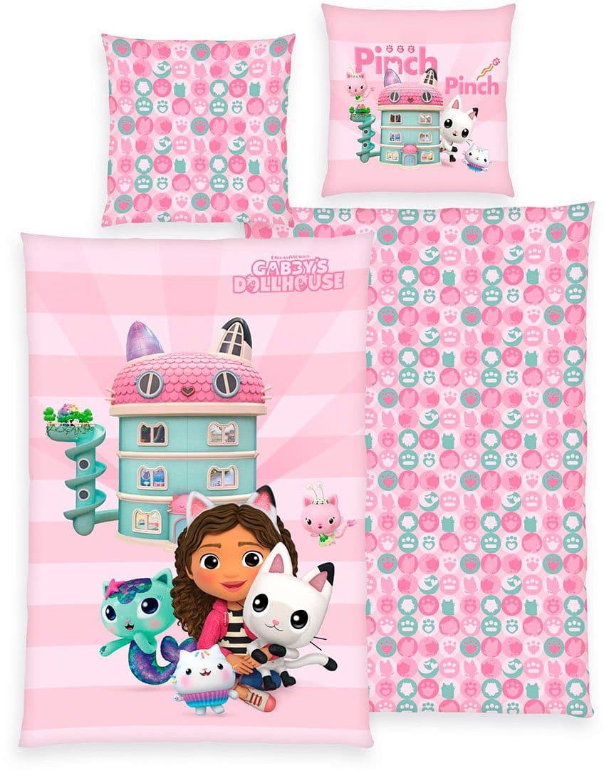 Dreamworks Gabby's Dollhouse Kinderbettwäsche Renforcé 2-teilig Bunt - Bild 2