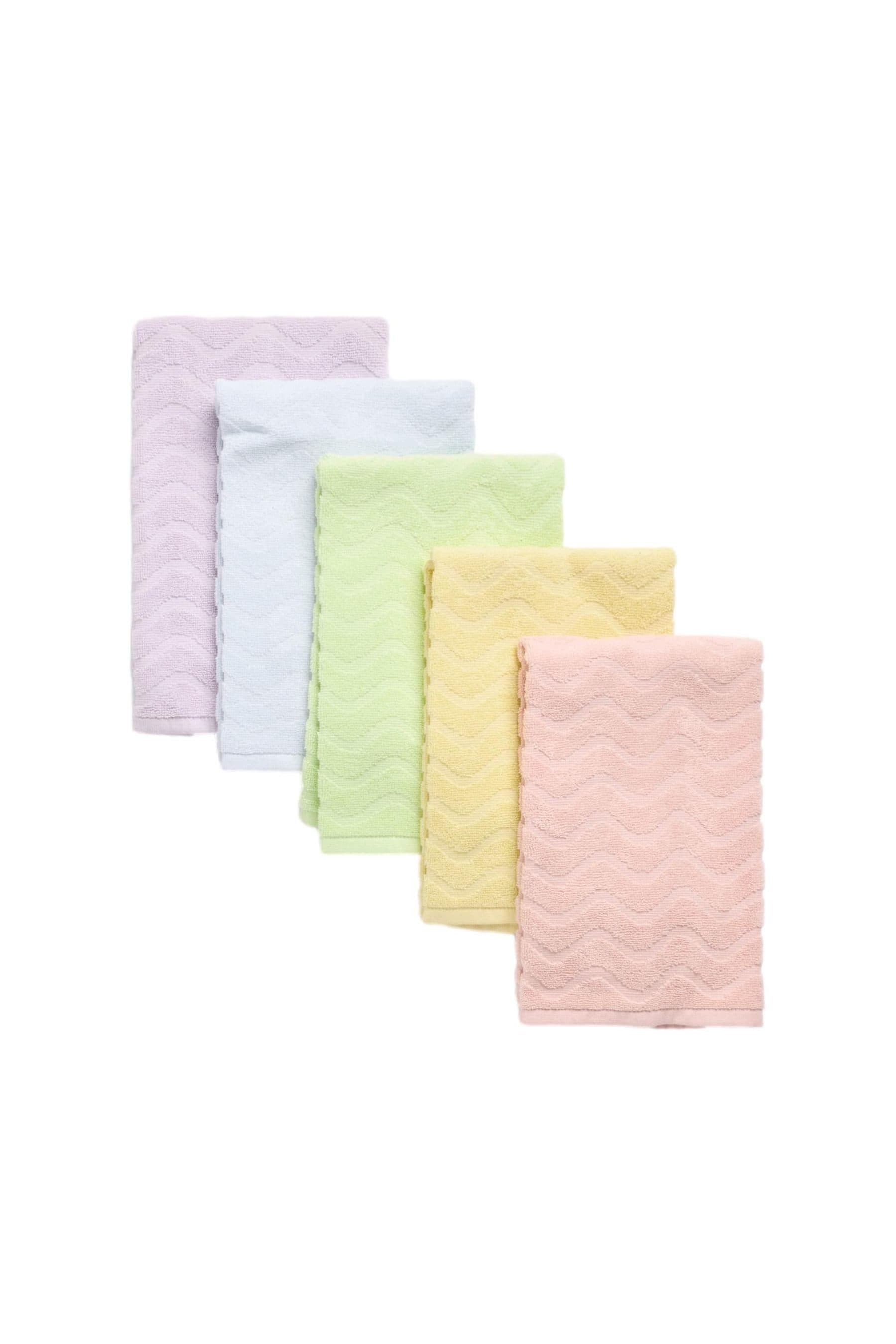 Next Geschirrtuch 5er-Set Frottee 100% Baumwolle Rosa