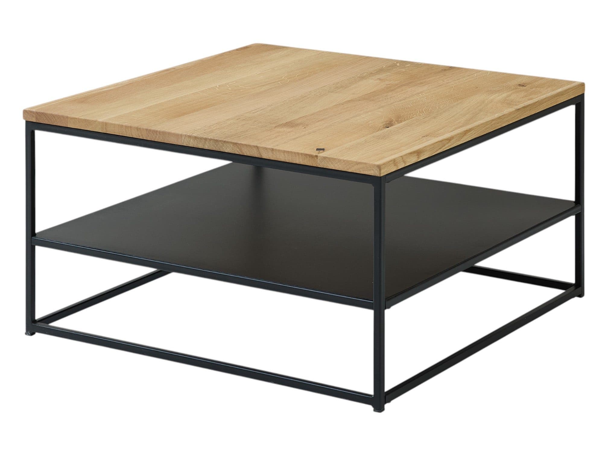 moebel-dich-auf Couchtisch TIRANO Eiche massiv schwarz Metall - Bild 2