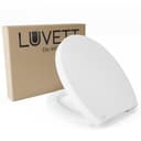 LUVETT WC-Sitz Premium Oval D-Form Eckig Weiß Duroplast Bild 2