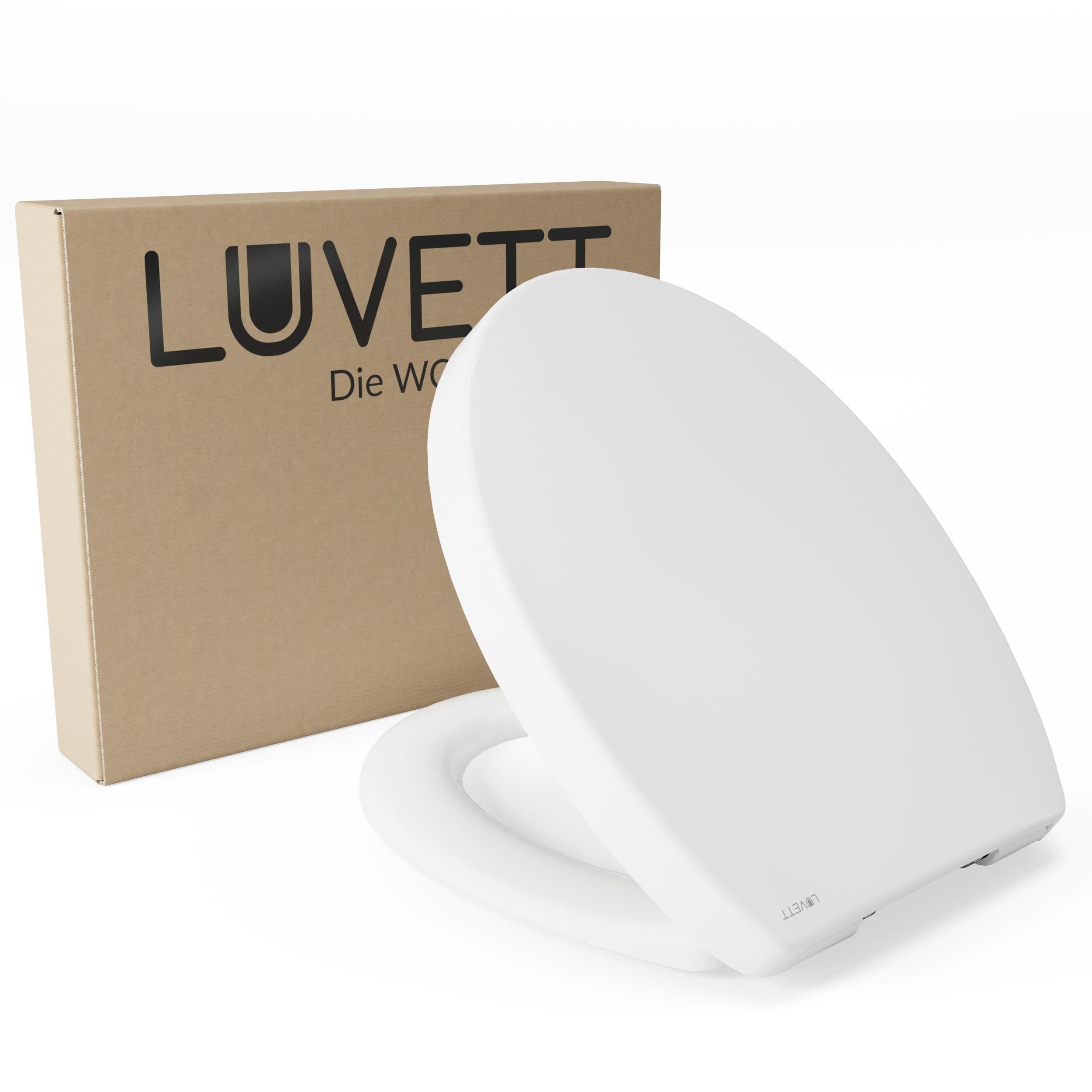 LUVETT WC-Sitz Premium Oval D-Form Eckig Weiß Duroplast - Bild 2