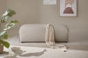 LeGer Home PIARA Polsterhocker Greige Modern Bild 2
