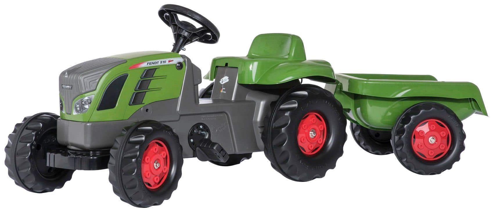ROLLY TOYS Fendt 516 Vario Trettraktor Grün mit Anhänger - Bild 2