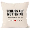 MoonWorks Dekokissen Kissen-Bezug Spruch Baumwolle 40x40 cm Bild 2