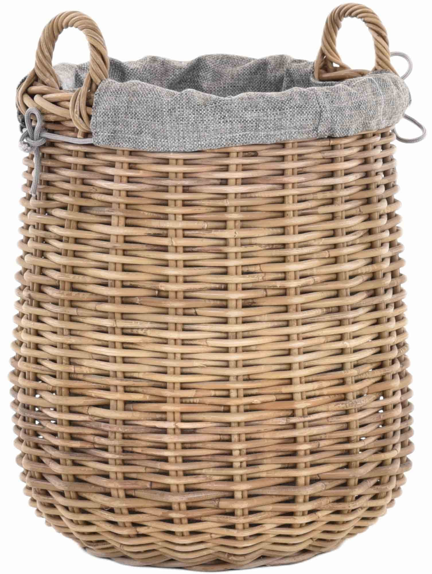 Krines Home Wäschekorb Rattan Rund mit Griffen - Bild 2