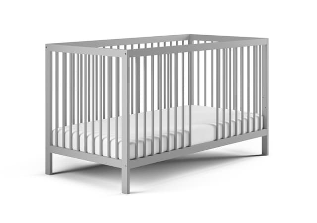 Kids Collective Babybett Kinderbett Gitterbett Buchenholz Grau