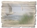Holzbild ARTland Nordseestrand mit Möwen Blau Bild 2