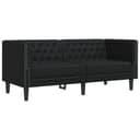 vidaXL Chesterfield-Sofa 2-Sitzer Schwarz Kunstleder Bild 2