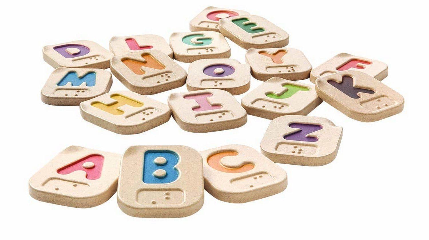 Plantoys Lernspielzeug Alphabet Blindenschrift Bunt