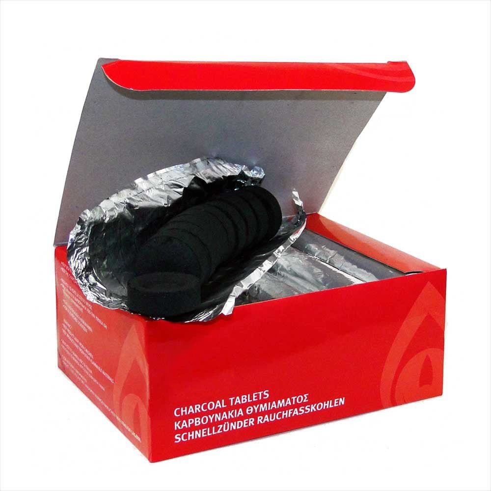 NKlaus Räucherschale 2x Kohle Schnellzündend 10 Rollen Ø 33mm 100 Stück