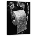 Wallarena Leinwandbild WC Toilettenpapier Abstrakt Modern Wanddeko XXL Bild 2