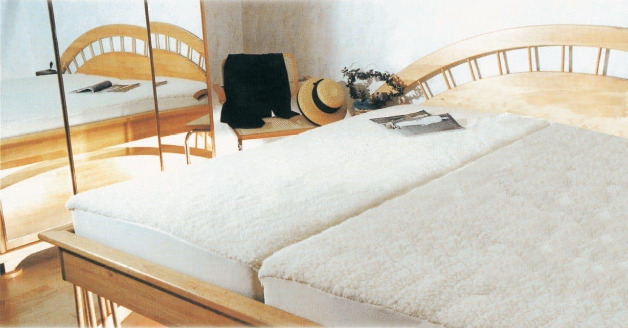 DUKAL Wollunterbett Schafschurwolle 90-100x200 cm Spannumrandung