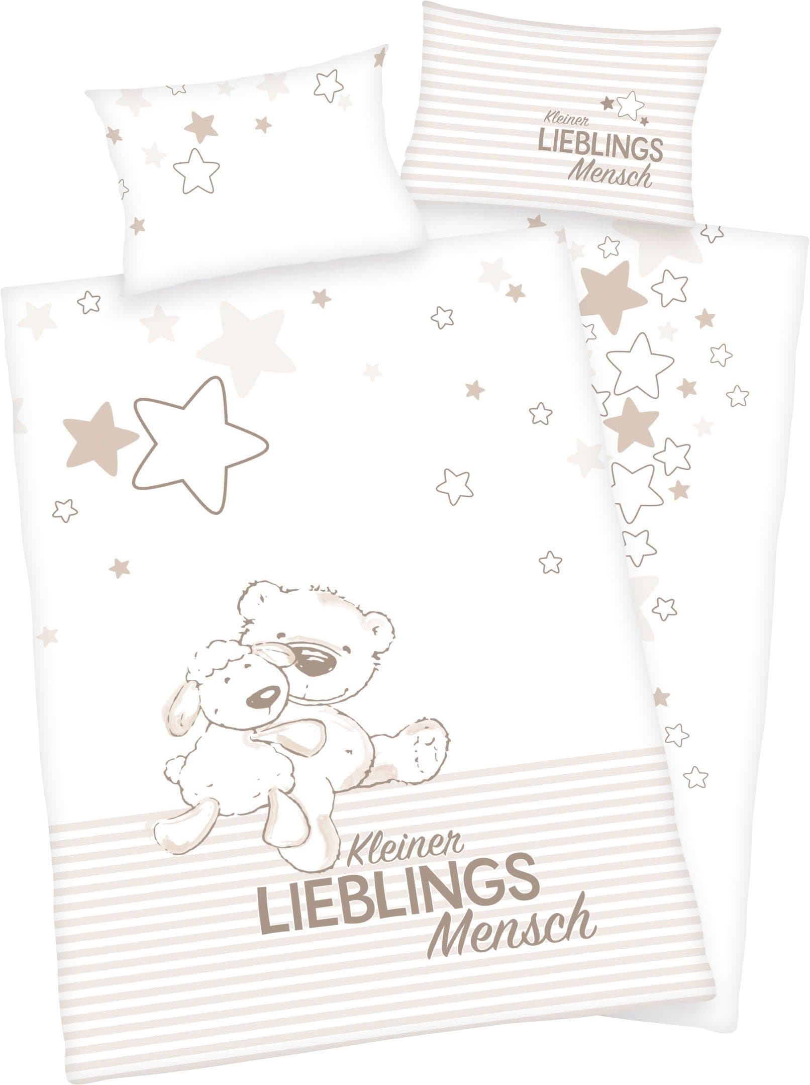 Baby Best Babybettwäsche Beige Teddy Motiv Flanell - Bild 2