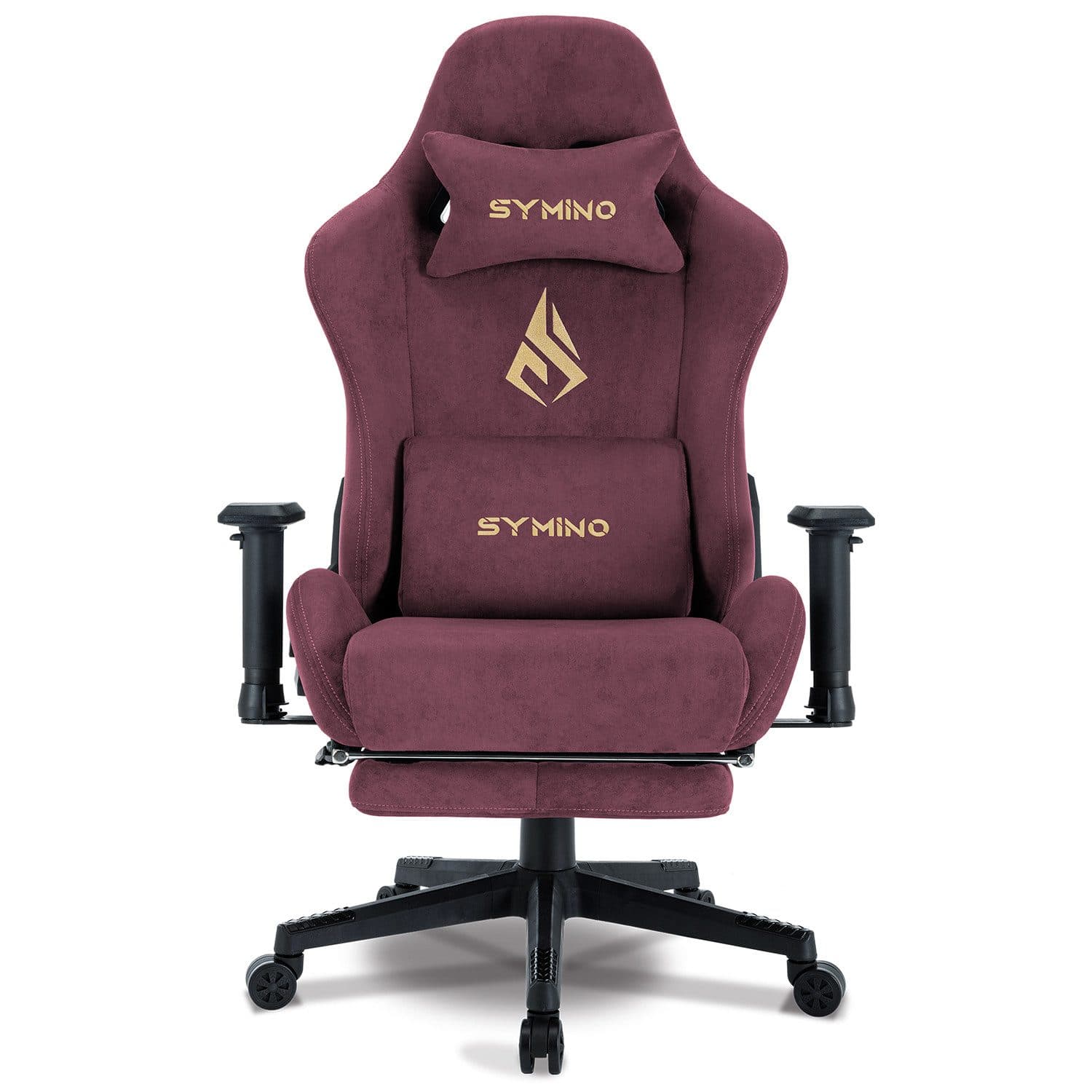 symino Gaming-Stuhl Premium Alcantara Stoff Ergonomischer Rot - Bild 2