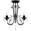 vidaXL Kronleuchter Deckenlampe Art Nouveau Schwarz 3x E14 Bild 2