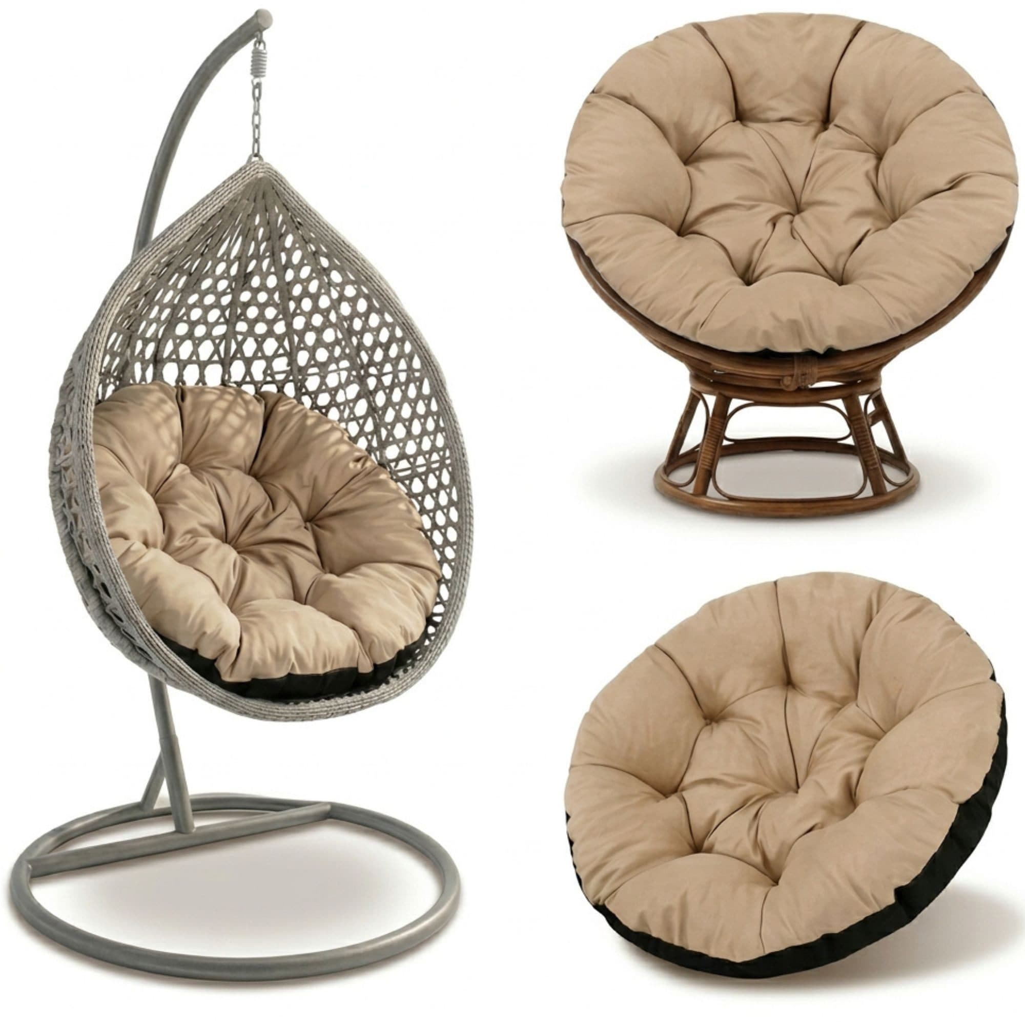 Amazinggirl Sitzkissen Papasansessel 100cm Beige - Bild 2