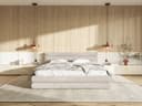 Selsey Polsterbett ALEGRE mit Bettkasten und wasserfestem Samtbezug Hellbeige Bild 2