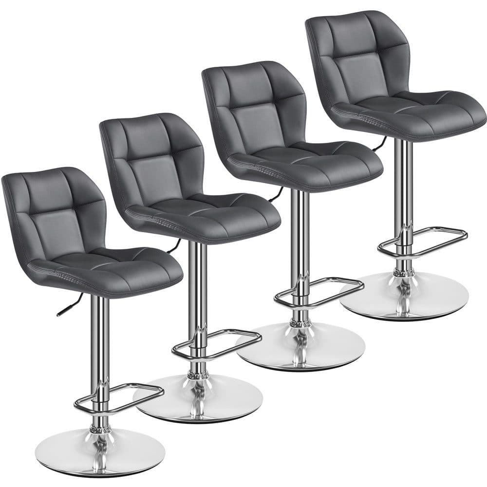 Yaheetech Barhocker 360° Drehbar Grau Set 4 St - Bild 2