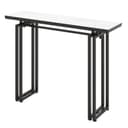 COSTWAY Konsolentisch, Kunstmarmor, Metallrahmen, 110x30x81cm, Schwarz Bild 2