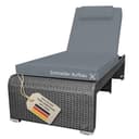 RS Trade Gartenliege Monza Poly Rattan Silber Grau Bild 2
