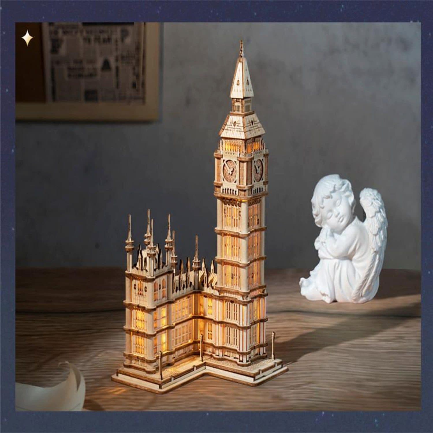 Robotime 3D-Puzzle Big Ben Puzzle 220 Puzzleteile Holz - Bild 2