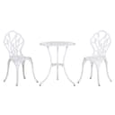 Outsunny Sitzgruppe Gartenmöbel-Set mit Blumen Design Aluminium Bild 2